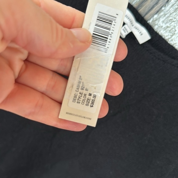 Rebecca Taylor Women's Cashmere Sweater -Black size Medium new - Picture 5 of 8